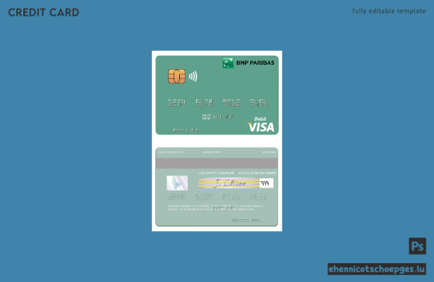 Mauretanien BNP Paribas Visa Debitkarte – Beispielvorschau